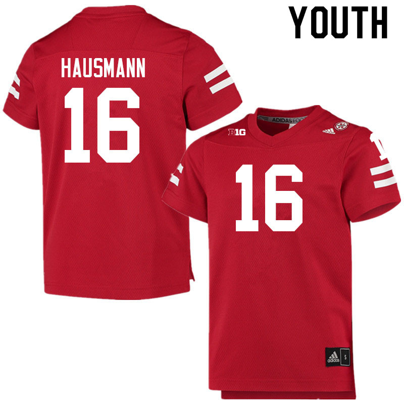 Youth #16 Ernest Hausmann Nebraska Cornhuskers College Football Jerseys Sale-Scarlet